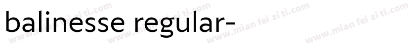 balinesse regular字体转换